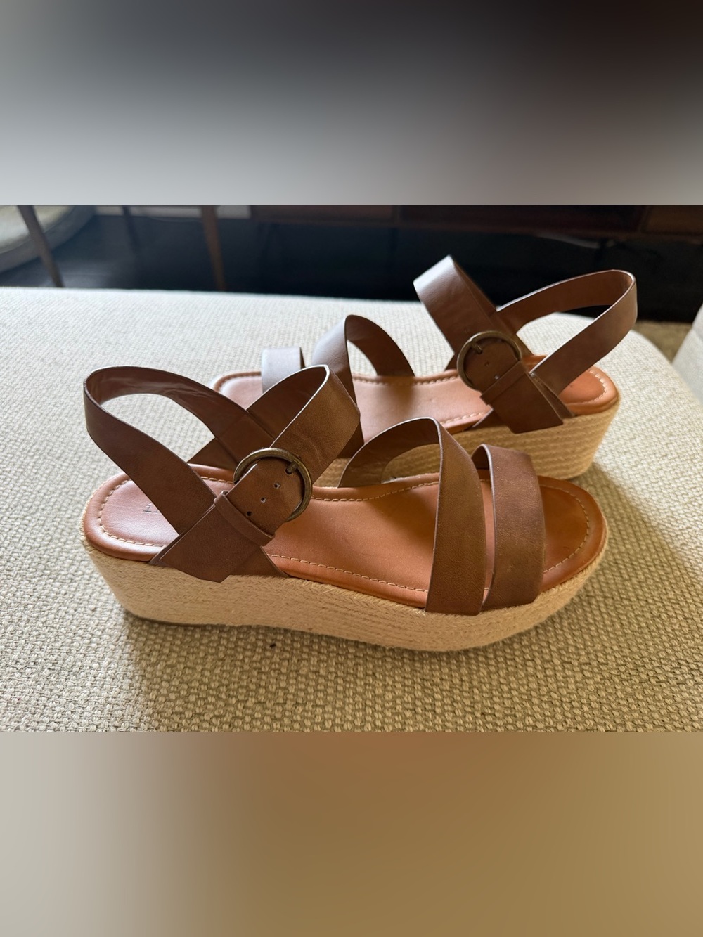 Women’s Brown Espadrille Platform Sandals